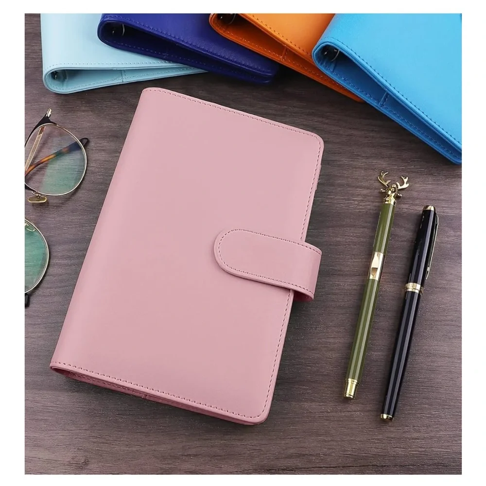 2pc Pink and Yellow A6 Ring Binder Bundle